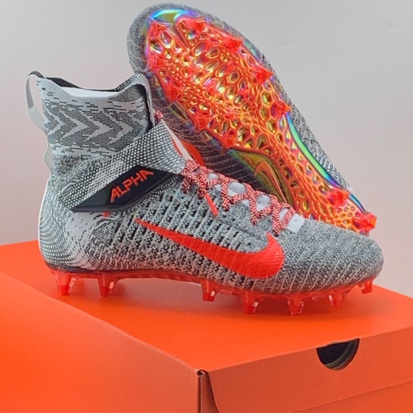 Nike Alpha Menace Elite 2 Grey Crime Men’s Size 10 football cleats Open field - Picture 10 of 16